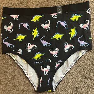 Torrid Black Underwear with Dinosaur Print NWT
